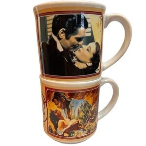 Vintage 80s Gone With the Wind Mug Classic Movie Mug Scarlett OHara Rhett Butler